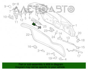 Butonul de deschidere a portbagajului Porsche Cayenne 958 11-14