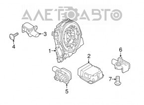 Modulul airbag SRS computer pentru airbag-urile de siguranță Porsche Cayenne 958 11-14