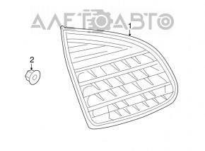 Lampa interioară pentru capacul portbagajului dreapta Porsche Cayenne 958 11-14 LED luminos