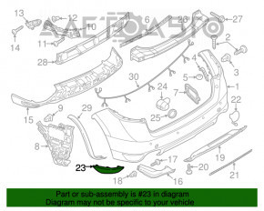 Отражатель левый Porsche Cayenne 958 11-14 царпины, трещины