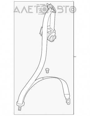 Centura de siguranță din spate dreapta pentru Porsche Cayenne 958 11-14, neagră, care s-a desprins.