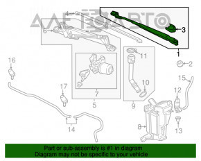 Leash stânga a ștergătorului Buick Encore 13-19