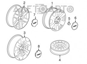 Capacul central al jantei R17 pentru GMC Terrain 10-17 are vopseaua cojită.