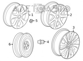 Центральный колпачок на диск Buick Encore 13-19 50.8мм