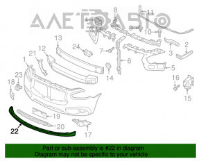 Buza bara fata Infiniti JX35 QX60 13- structura noua OEM originala