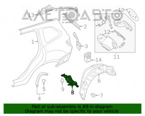 Bara de noroi spate dreapta față Subaru Forester 19- SK