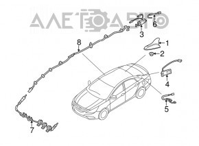 AMPLIFICATOR ANTENĂ PE ACOPERIȘ Hyundai Sonata 11-15