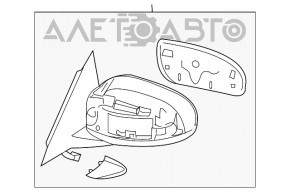 Зеркало боковое правое Infiniti G35 4d 06-08