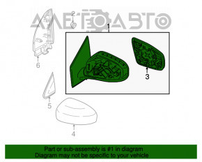 Зеркало боковое левое Nissan Murano z51 09-14