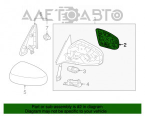 Element oglindă stânga Nissan Murano z51 09-14