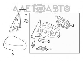 Element oglindă stânga Nissan Murano z51 09-14