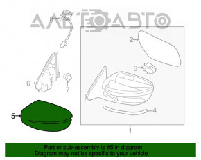 Capac oglindă dreapta Nissan Rogue 14-20