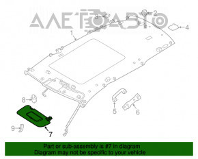 Capota dreapta Nissan Rogue 14-20 fara iluminare, gri