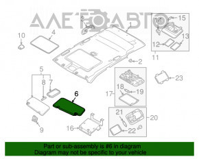 Козырек левый Nissan Murano z50 03-08 серый