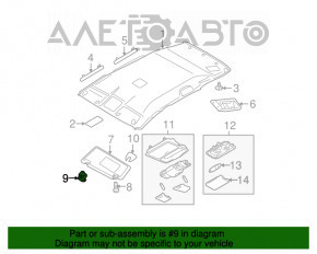 Suport pentru parasolar stânga Nissan Murano z51 09-14