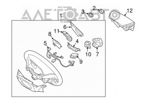 Butoanele de control de pe volanul din partea de jos stânga a Hyundai Sonata 11-15 cu capac