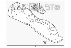 Консоль центральная подлокотник и подстаканники Nissan Versa 12-19 usa МКПП черн