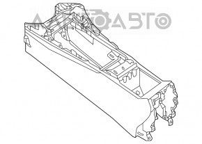 Консоль центральная подлокотник и подстаканники Nissan Maxima A36 16- черн с беж