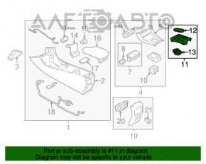 Suport pentru pahar Infiniti QX30 17- negru lucios