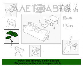 Capacul schimbatorului de viteze pentru Nissan Rogue 14-16 negru