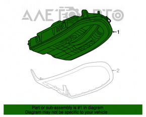 Plafonul de iluminare frontal pentru Porsche Cayenne 958 11-14, bej, sub plafoniera.