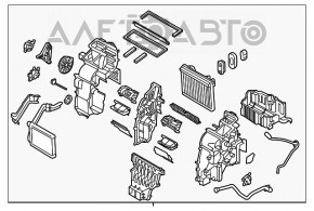 Печка в сборе Hyundai Tucson 16-18 без обдува в центральной консоли