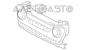 Управление климат-контролем Hyundai Tucson 16-18 без подогрева сидений, черное,  запилена накладка, царапина на стекле