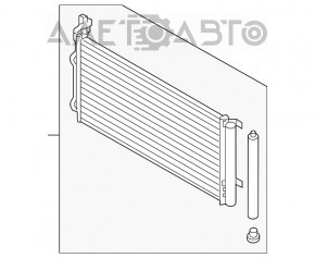 Radiatorul condensatorului de aer condiționat Hyundai Sonata 16-19 hibrid.