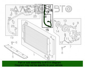 Bobina de condensare a compresorului de aer condiționat Kia Soul 14-19 1.6