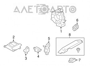 Модуль srs airbag компьютер подушек безопасности Subaru XV Crosstrek 13-17