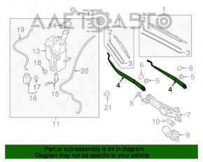 Leash stânga a ștergătorului Hyundai Tucson 16-20