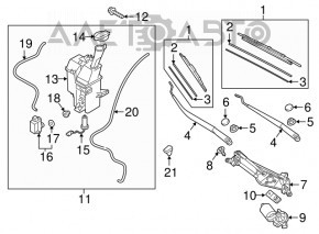 Leash stânga a ștergătorului Hyundai Tucson 16-20