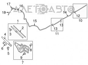 Matura trapezoidală cu motor spate Hyundai Tucson 16-20