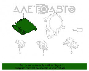 Модуль srs airbag компьютер подушек безопасности Nissan Rogue 14-16