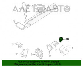 Senzor airbag usa stanga Nissan Leaf 11-17