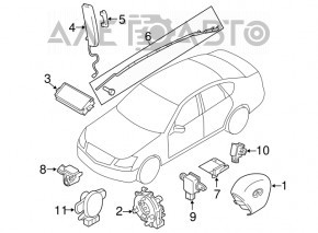 Senzor airbag usa stanga Nissan Leaf 11-17