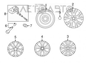 Диски колесные 4шт R18 x 7,5J ET50 5*114,3 Mazda CX7