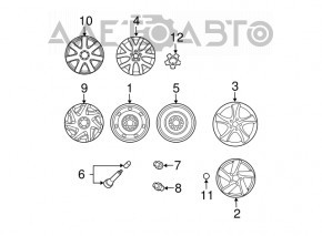 Jante de 4 bucăți R17 x 7J ET60 5*114,3 Mazda6 03-08 cu bordură