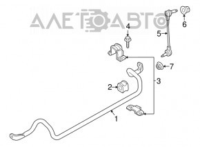 Bară stabilizatoare față stânga Ford Flex 09-19