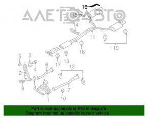 Suportul de evacuare din spate dreapta pentru Ford Explorer 11-19.