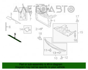 Grila radiatorului inferioara Ford Flex 13-19 restilizat.