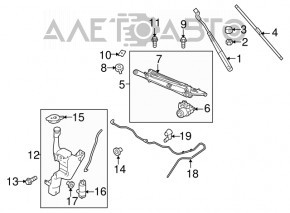 Трапеция дворников очистителя с мотором Ford Fiesta 11-19