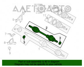 Ax cu came frontal stânga Ford Fiesta 11-19