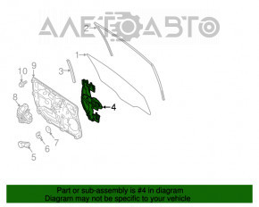 Geam electric manual față stânga Ford Fiesta 11-19