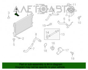 Suport radiator stânga sus Ford Flex 09-19