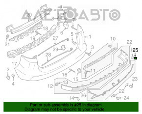 Кольцо парктроника заднего левого Ford C-max MK2 13-18