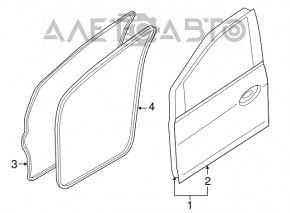 Уплотнитель дверного проема передний левый Ford C-max MK2 13-18