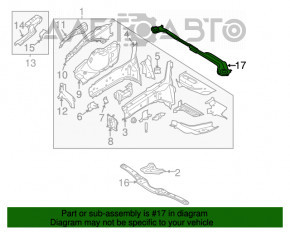 Bara de protecție a amortizoarelor față Ford Escape MK3 13-