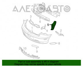 Кронштейн крепления заднего бампера левый Mazda3 03-08 HB