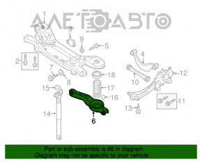 Maneta inferioară pentru arc spate stânga Mazda3 MPS 09-13